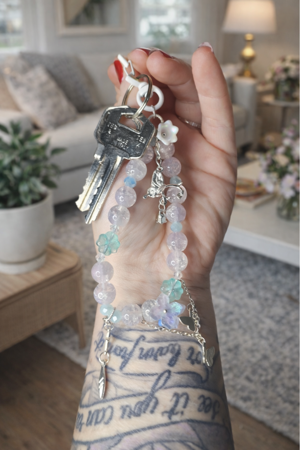Frost Bloom Keychain