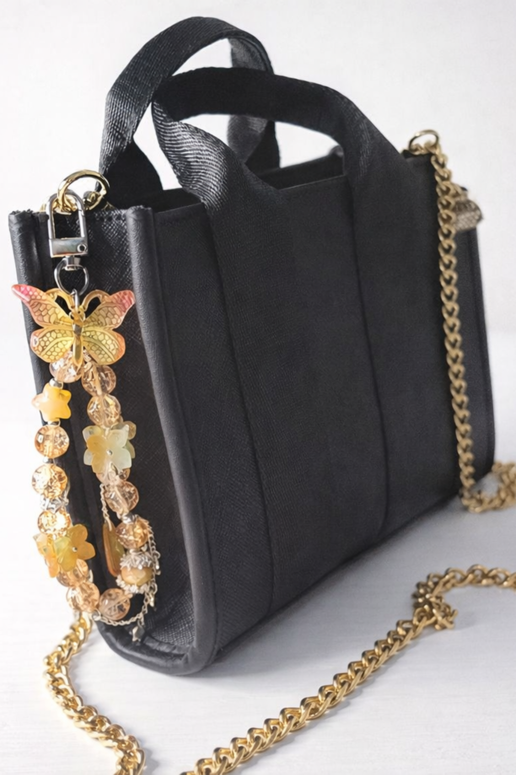 Golden Bloom Handmade Keychain