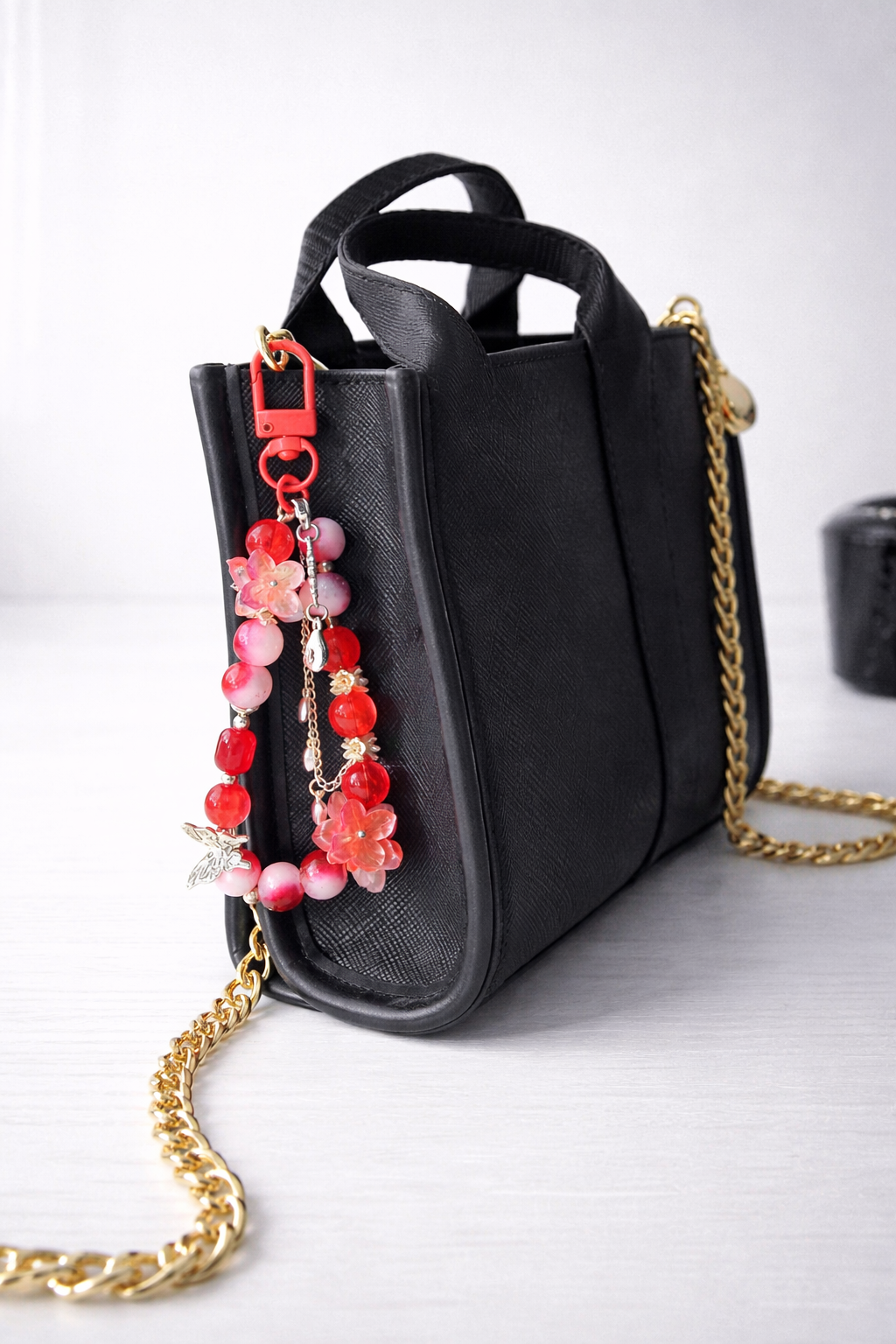 Crimson Bloom Keychain