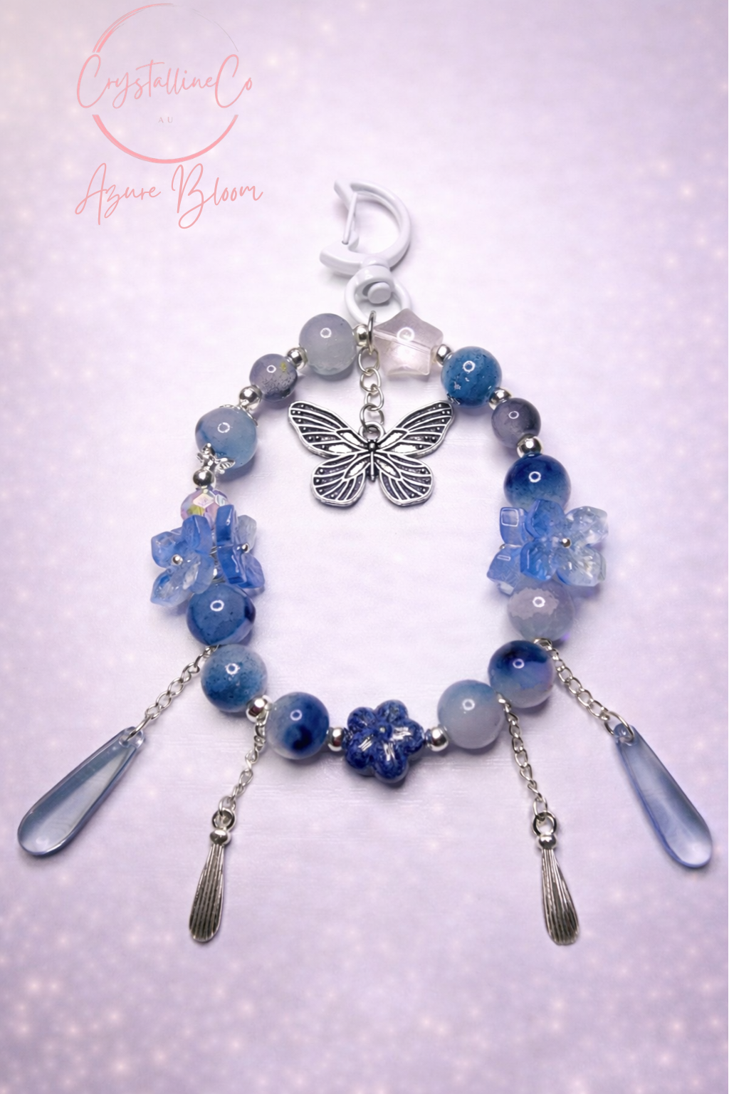 Azure Bloom Keychain