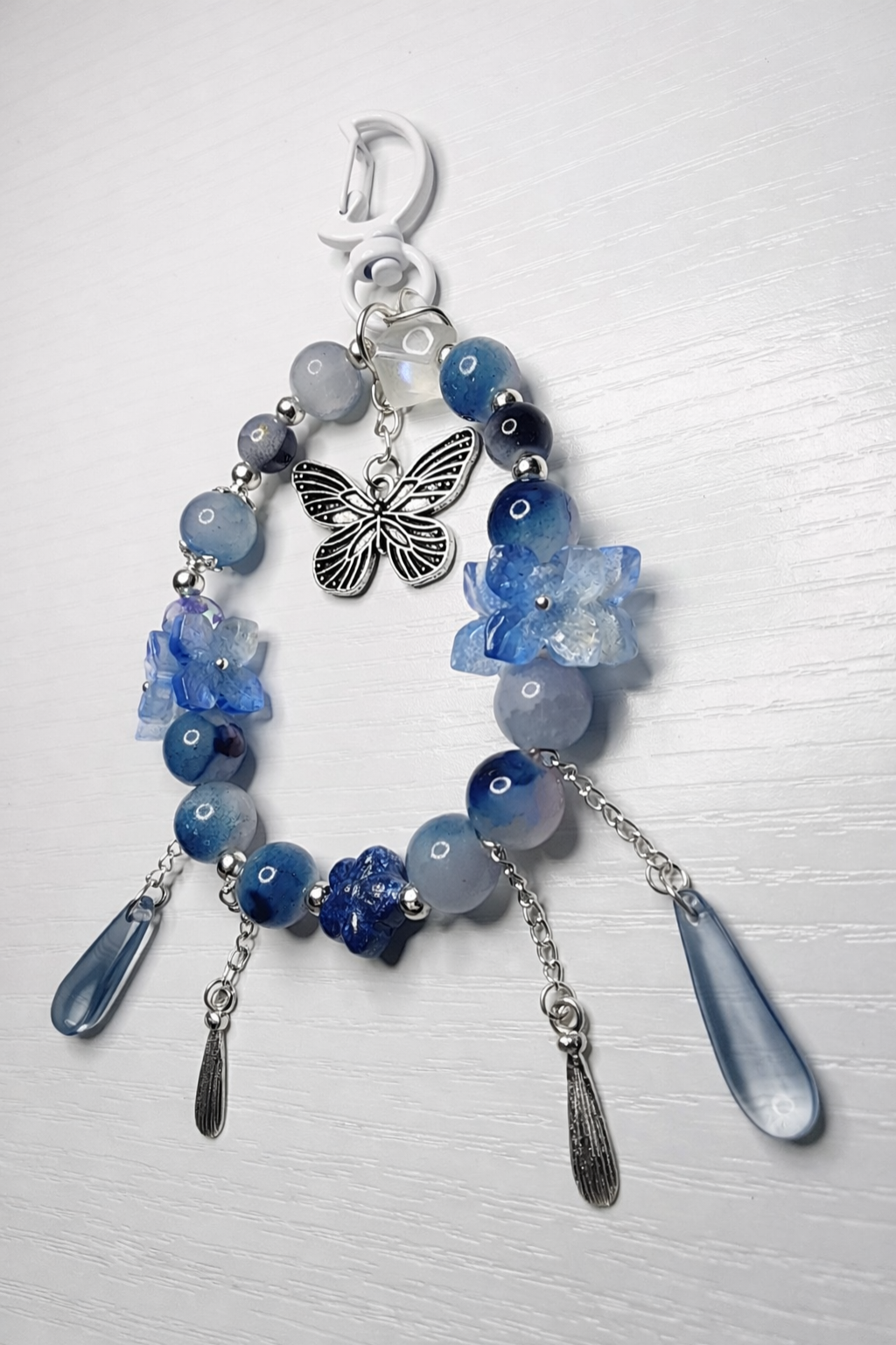 Azure Bloom Keychain