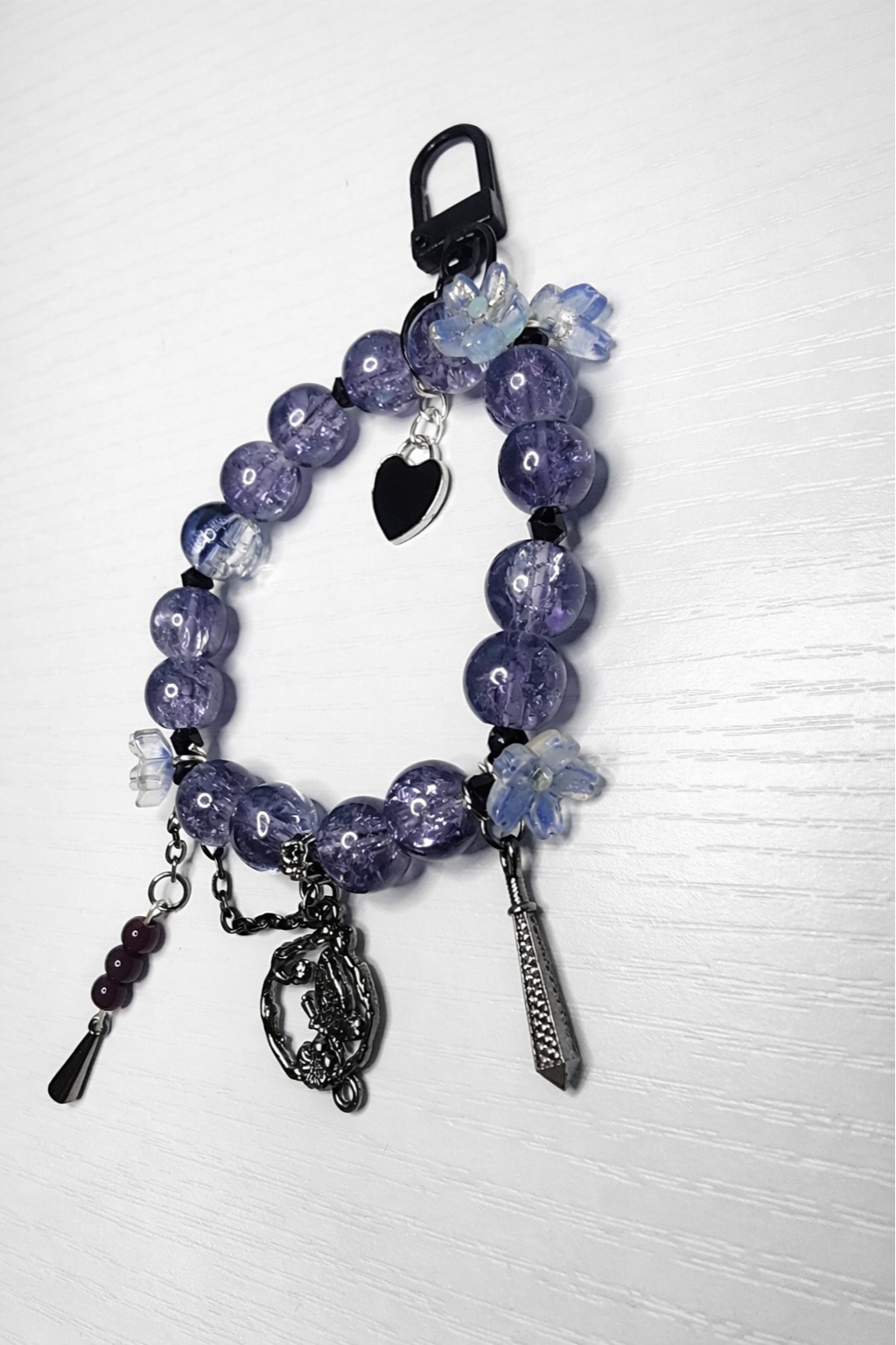 Midnight Bloom Keychain
