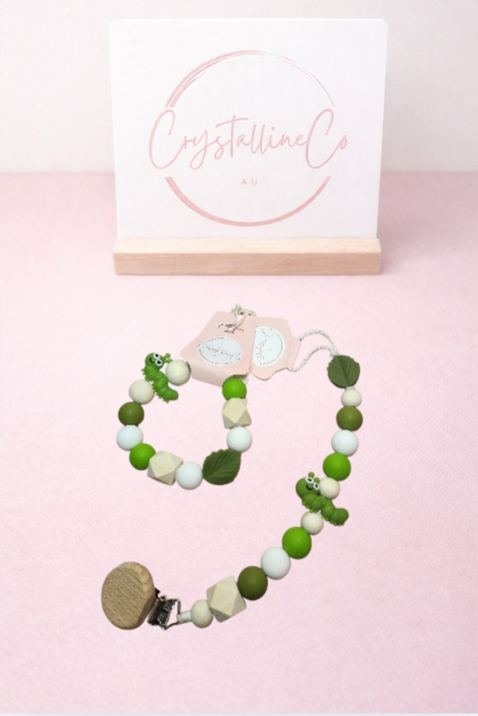 Wigglepillar Pacifier Clip & Sensory Ring