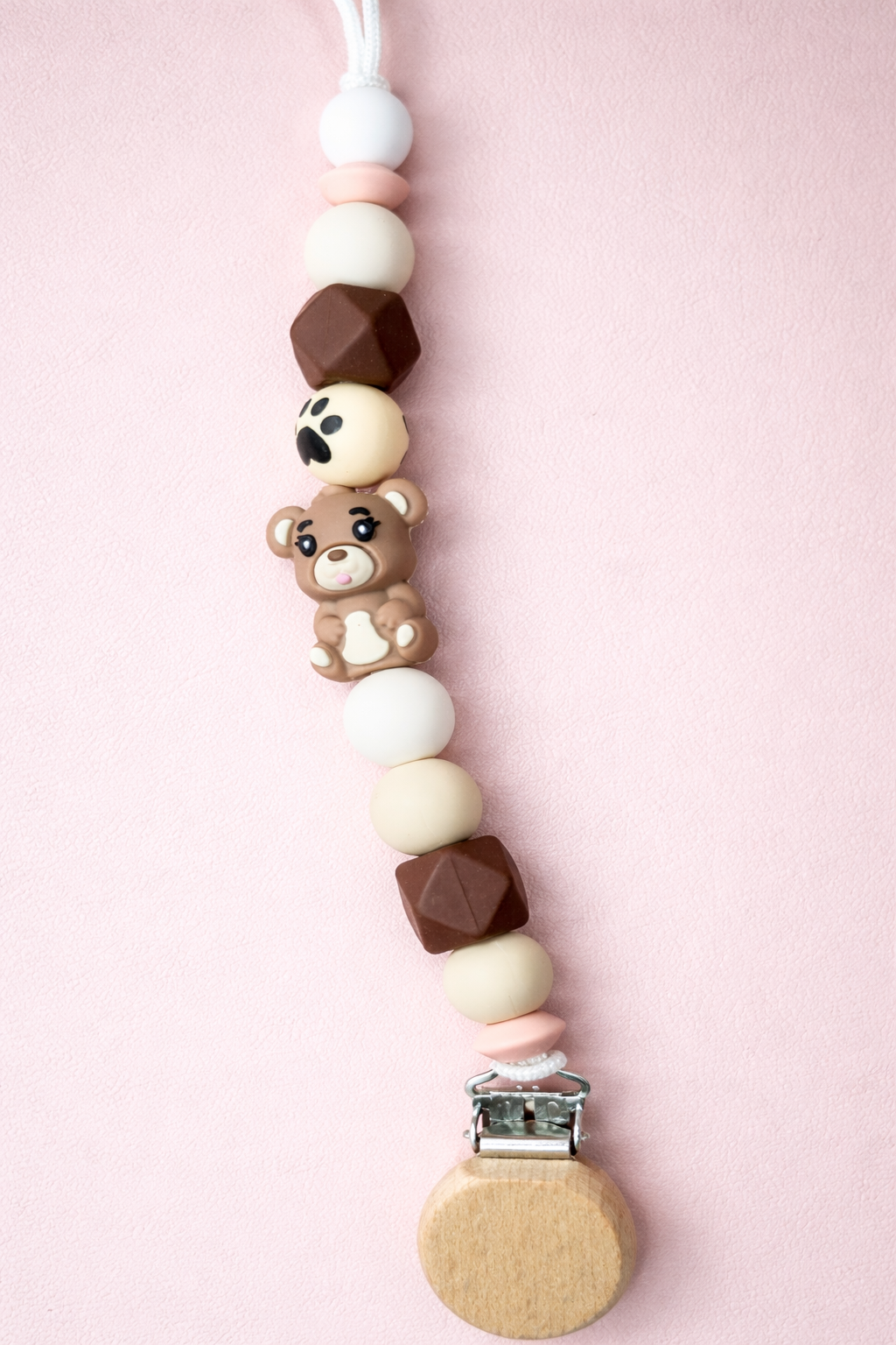 Honey Bear Pacifier Clip & Sensory Ring
