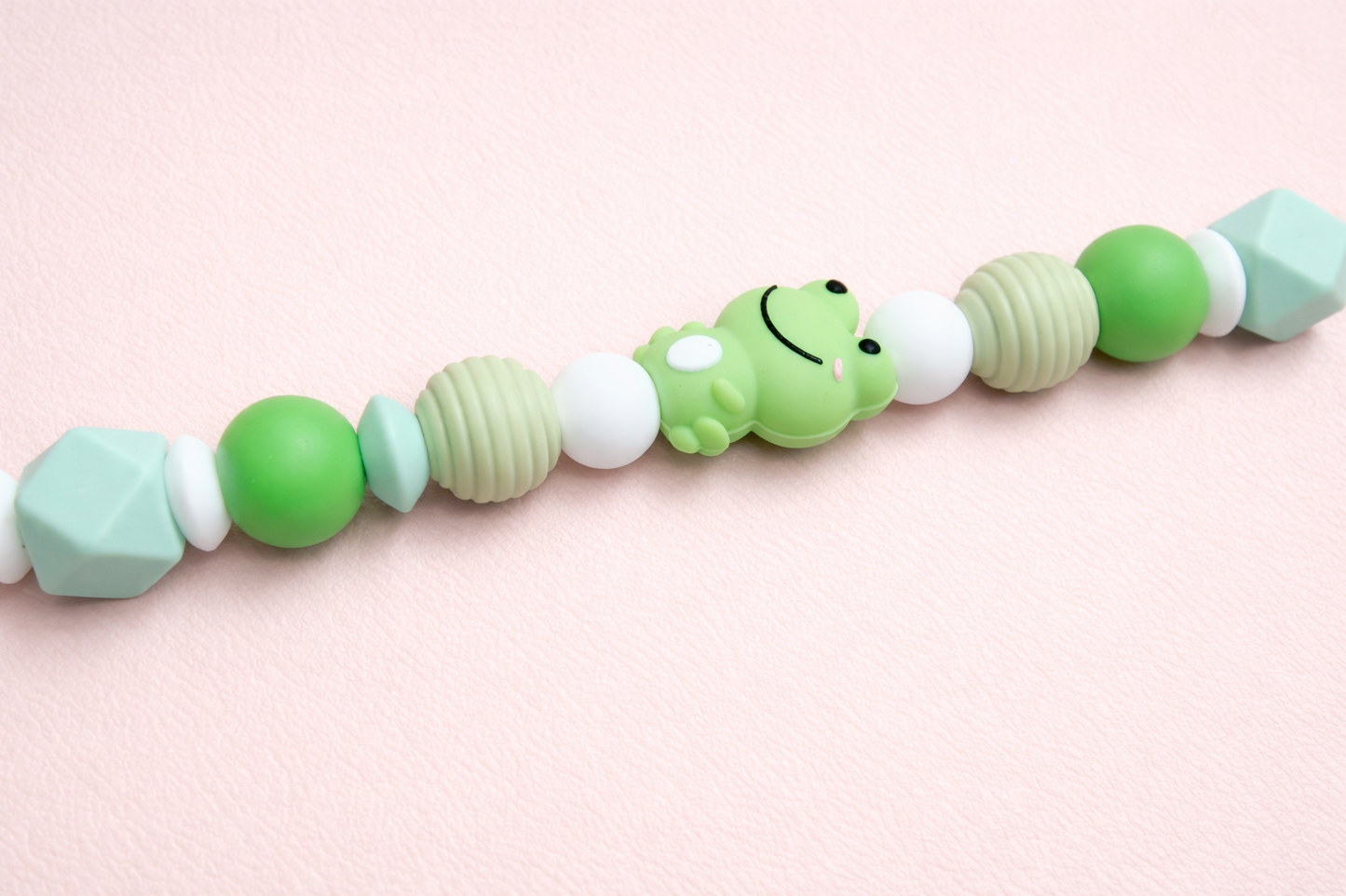 Meadow Frog Pacifier Clip & Sensory Ring