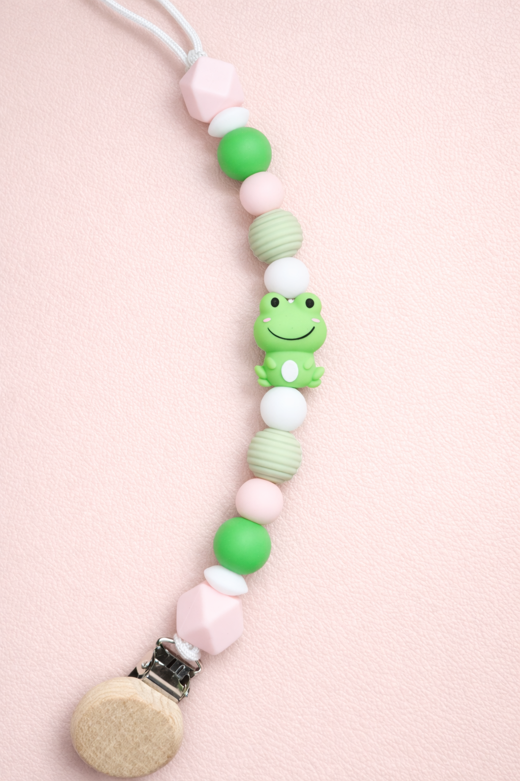 Blossom Frog  Pacifier Clip & Sensory Ring