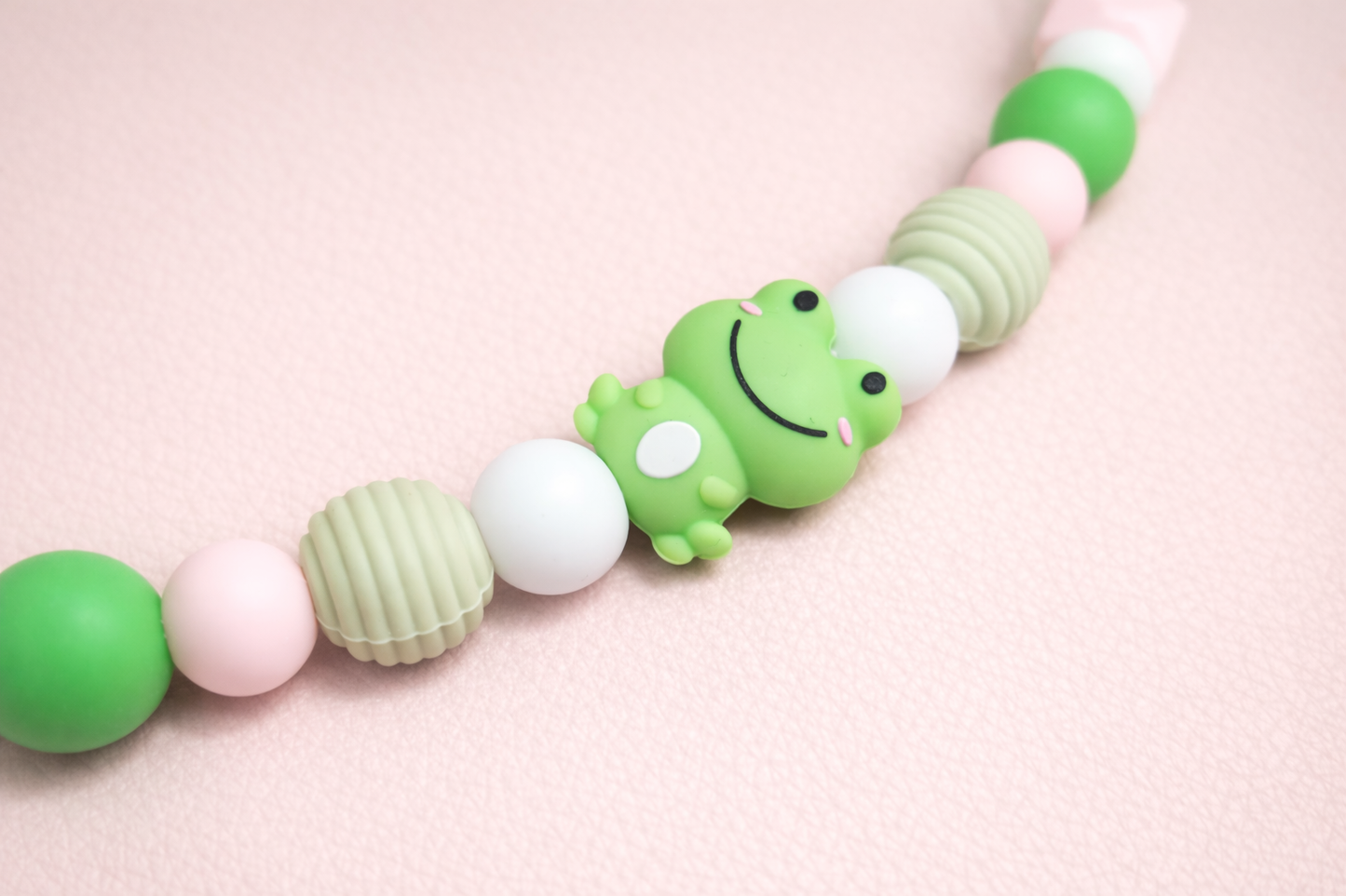 Blossom Frog  Pacifier Clip & Sensory Ring
