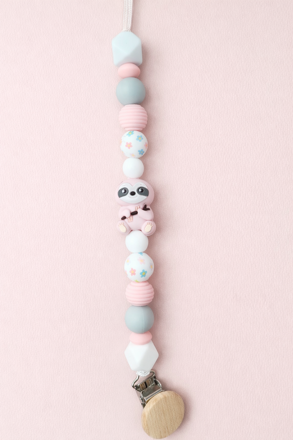 Lullaby Sloth Pacifier Clip & Sensory Ring