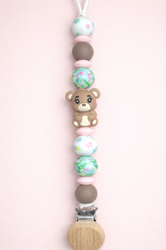 Sugar Bear Pacifier Clip
