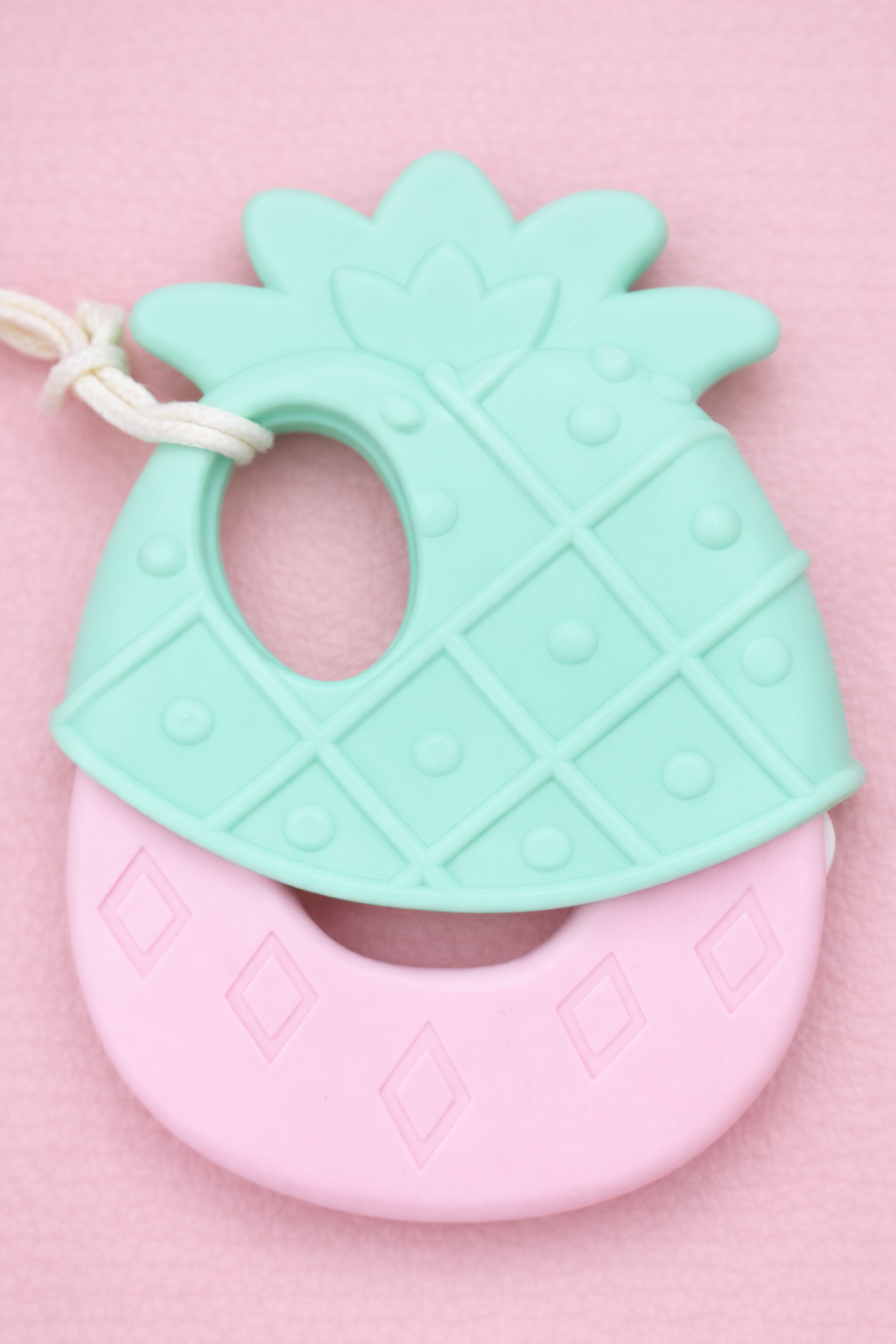 Pink Hope Pacifier Clip & Sensory Piece