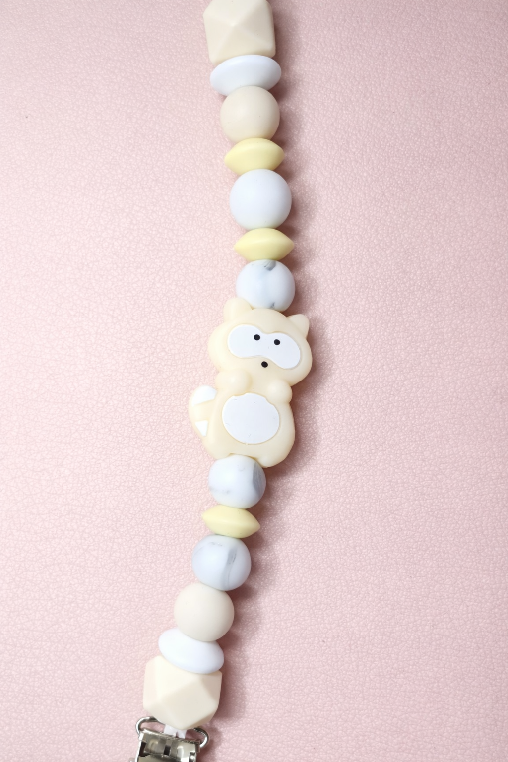 Cinnamon Squirrel Pacifier Clip & Sensory Piece