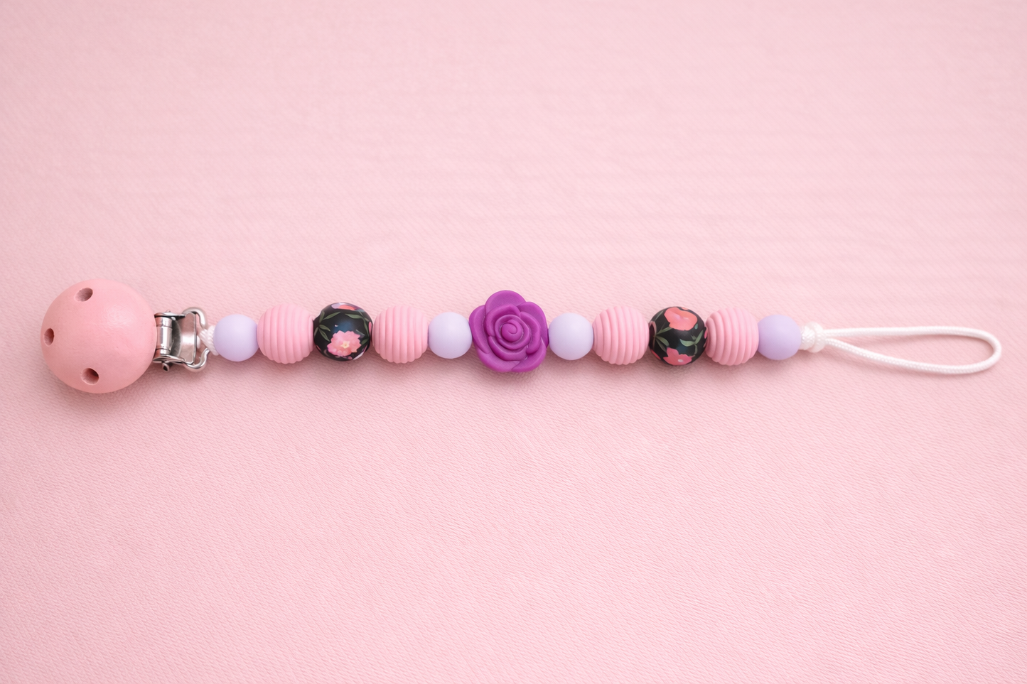 Camellia Pacifier Clip