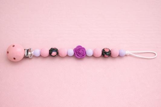 Camellia Pacifier Clip