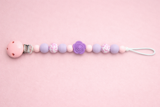 Peony Pacifier Clip