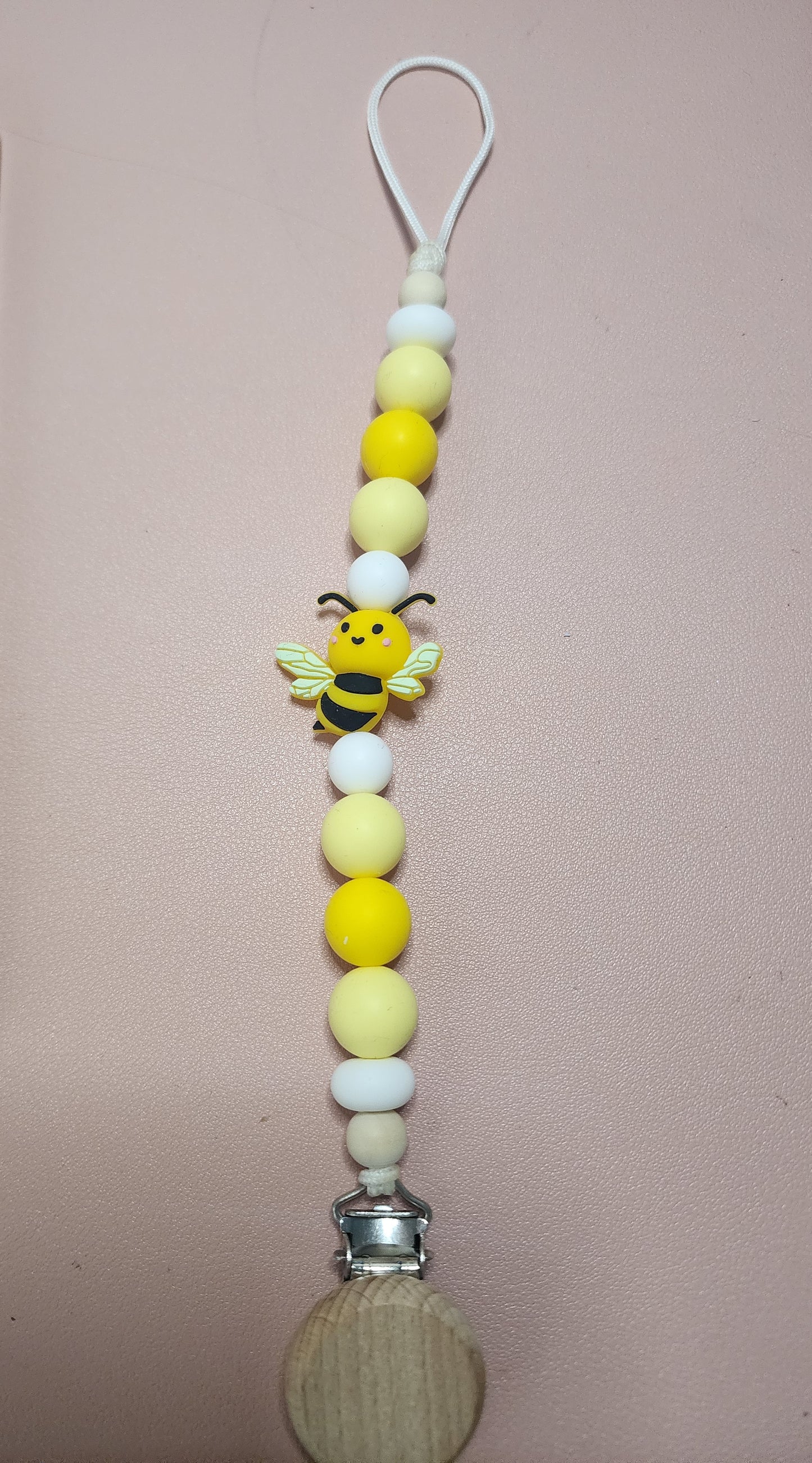 Sunny Bee Pacifier Clip