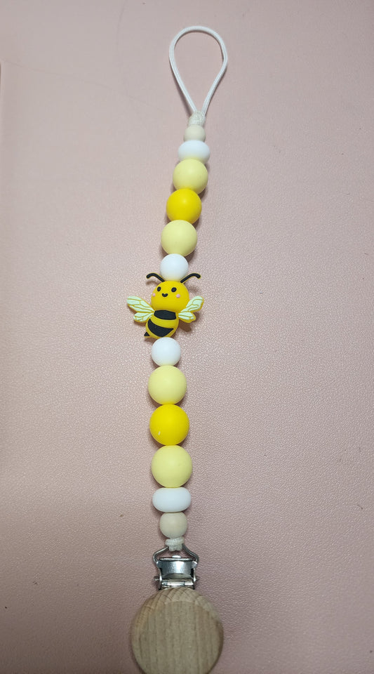 Sunny Bee Pacifier Clip
